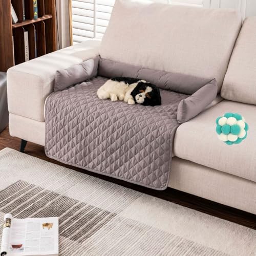 ZGWRYI Kühlendes Katzen- und Hunde-Sofabett – Kühlmatte aus Eisseide, Vier-Jahreszeiten-Universal, Aller Größen, Maschinenwaschbar(Grau,75 * 120) von ZGWRYI