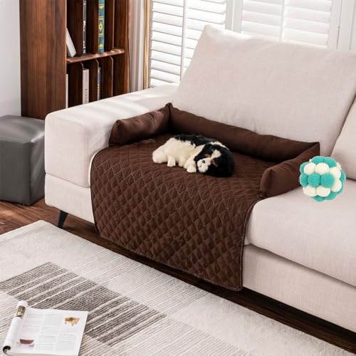 ZGWRYI Kühlendes Katzen- und Hunde-Sofabett – Kühlmatte aus Eisseide, Vier-Jahreszeiten-Universal, Aller Größen, Maschinenwaschbar(Kaffee,90 * 120) von ZGWRYI