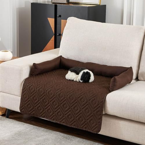ZGWRYI Kühlendes Schlafsofa,Hundebett,maschinenwaschbares hundebett Sommer-Komfortmatte für kleine bis große Haustiere(Brown,75 * 120cm) von ZGWRYI