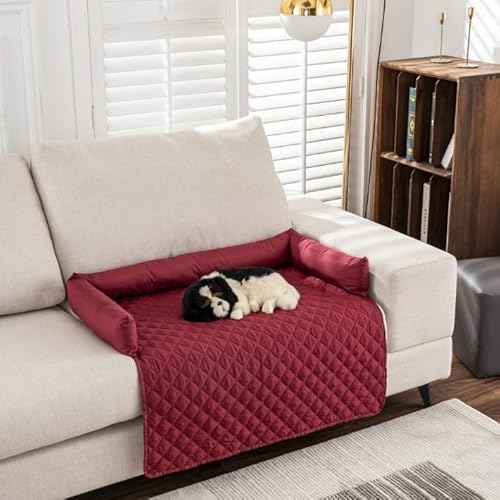 ZGWRYI The Innovative Cooling Mat for Dogs Cooling Mat Dog Made of Cooling Fabric Reversible Machine Washable Self-Cooling Pads for Dogs and Cats for Home Travel(Red,90x90cm/35.4x35.4in) von ZGWRYI