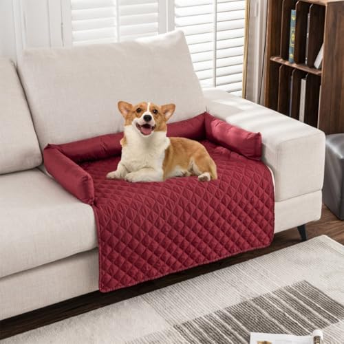 ZGWRYI The Innovative Cooling Mat for Dogs Cooling Mat Dog Reversible Cooling Fabric Mat for Dogs and Cats Machine Washable Self-Cooling Cool Bed Ideal for Home Travel(Red,90x90cm/35.4x35.4in) von ZGWRYI