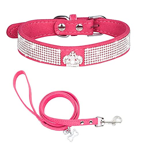 Haustier Kristall Diamant Bogen Hund Katze Einstellbare Halskette Sicherheit Katze Kopf Schnalle Welpen Katze Halsbänder Leder Kätzchenkragen-Rot-5._L (Seil 120 cm * 2,0 cm) von ZHANGXIANG