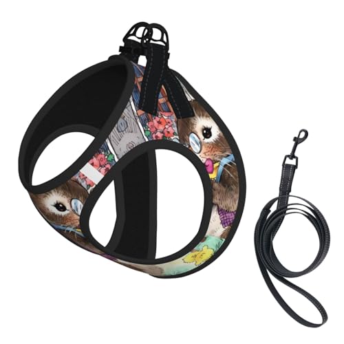 L Leash Hundegeschirr, kleine Größe, Osterhasen-Druck, Haustier-Leinen-Set, reflektierend, für Outdoor und Spaziergänge mit dem Hund L Leash Hundegeschirr, kleine Größe, Osterhasen-Druck, Haustier-Leinen-Set, reflektierend, für Outdoor und Spaziergänge mit dem Hund von ZHAOUR