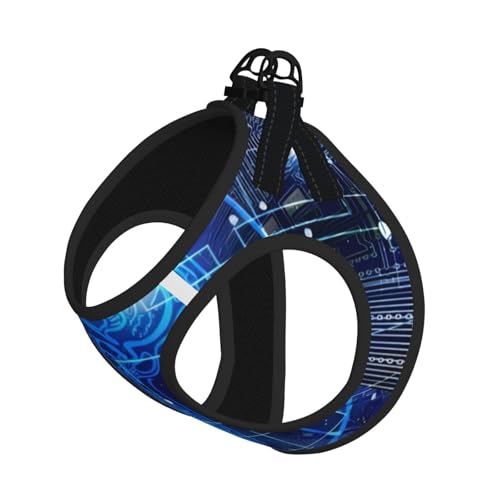 L Leash Hundegeschirr, kleine Größe, künstliche Intelligenz, Gehirndruck, Haustier-Leinen-Set, reflektierend, für Outdoor und Spaziergänge mit dem Hund von ZHAOUR