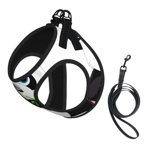 L Leash Hundegeschirr, kleine Größe, niedlicher Panda-Druck, Haustier-Leinen-Set, reflektierend, für Outdoor und Spaziergänge mit dem Hund L Leash Hundegeschirr, kleine Größe, niedlicher Panda-Druck, Haustier-Leinen-Set, reflektierend, für Outdoor und Spaziergänge mit dem Hund von ZHAOUR