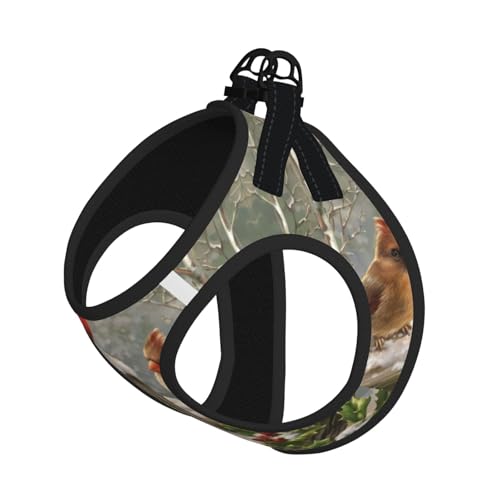 L Leash Hundegeschirr, kleine Größe, roter Vogel, Stechpalmenbeerenzweig, bedruckt, Haustier-Leinen-Set, reflektierend, für Outdoor und Spaziergänge mit dem Hund L Leash Hundegeschirr, kleine Größe, roter Vogel, Stechpalmenbeerenzweig, bedruckt, Haustier-Leinen-Set, reflektierend, für Outdoor und Spaziergänge mit dem Hund von ZHAOUR