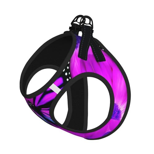 L Leash Hundegeschirr, kleine Größe, violetter Schmetterling und Blumendruck, Haustier-Leinen-Set, reflektierend, für Outdoor und Spaziergänge mit dem Hund L Leash Hundegeschirr, kleine Größe, violetter Schmetterling und Blumendruck, Haustier-Leinen-Set, reflektierend, für Outdoor und Spaziergänge mit dem Hund von ZHAOUR
