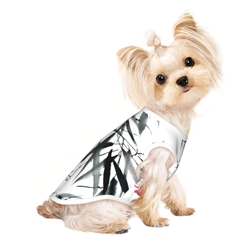L Pet Atmungsaktives ärmelloses T-Shirt – leichtes Bambus-Tanktop mit Kirschblüten-Druck, Outfit für kleine und mittelgroße Hunde L Pet Atmungsaktives ärmelloses T-Shirt – leichtes Bambus-Tanktop mit Kirschblüten-Druck, Outfit für kleine und mittelgroße Hunde von ZHAOUR