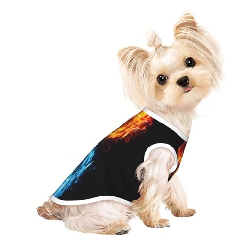 L Pet atmungsaktives ärmelloses T-Shirt – leichtes Tanktop mit Eis- und Feuerbox-Aufdruck für kleine und mittelgroße Hunde L Pet atmungsaktives ärmelloses T-Shirt – leichtes Tanktop mit Eis- und Feuerbox-Aufdruck für kleine und mittelgroße Hunde von ZHAOUR