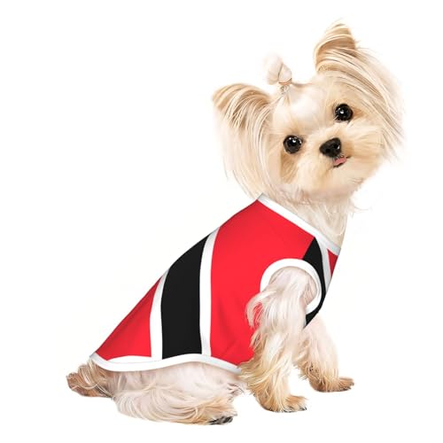 L Pet atmungsaktives ärmelloses T-Shirt - leichtes Tanktop mit Flagge von Trinidad und Tobago, für kleine und mittelgroße Hunde L Pet atmungsaktives ärmelloses T-Shirt - leichtes Tanktop mit Flagge von Trinidad und Tobago, für kleine und mittelgroße Hunde von ZHAOUR