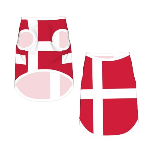 L Pet atmungsaktives ärmelloses T-Shirt – leichtes Tanktop mit dänischer Flagge, für kleine und mittelgroße Hunde L Pet atmungsaktives ärmelloses T-Shirt – leichtes Tanktop mit dänischer Flagge, für kleine und mittelgroße Hunde von ZHAOUR