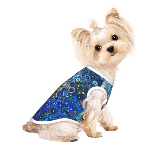 L Pet atmungsaktives ärmelloses T-Shirt – leichtes Tanktop mit farbigem Malereidruck, Outfit für kleine und mittelgroße Hunde L Pet atmungsaktives ärmelloses T-Shirt – leichtes Tanktop mit farbigem Malereidruck, Outfit für kleine und mittelgroße Hunde von ZHAOUR