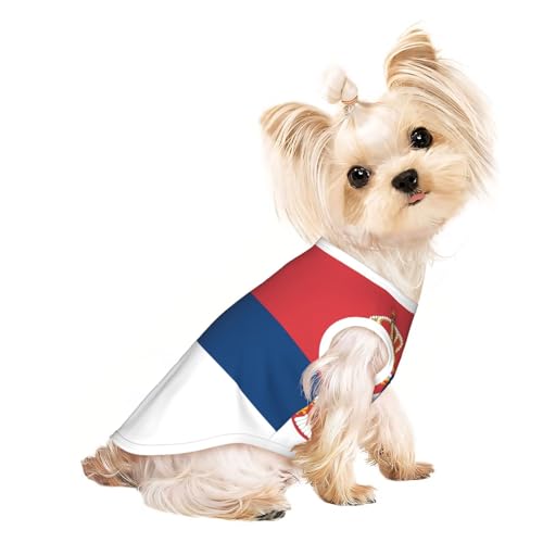 L Pet atmungsaktives ärmelloses T-Shirt – leichtes Tanktop mit serbischer Flagge für kleine und mittelgroße Hunde L Pet atmungsaktives ärmelloses T-Shirt – leichtes Tanktop mit serbischer Flagge für kleine und mittelgroße Hunde von ZHAOUR