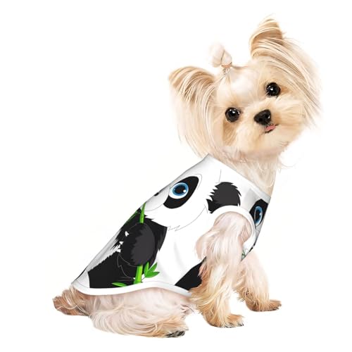 L Pet atmungsaktives ärmelloses T-Shirt – leichtes Tanktop mit süßem Panda-Druck, Outfit für kleine und mittelgroße Hunde L Pet atmungsaktives ärmelloses T-Shirt – leichtes Tanktop mit süßem Panda-Druck, Outfit für kleine und mittelgroße Hunde von ZHAOUR