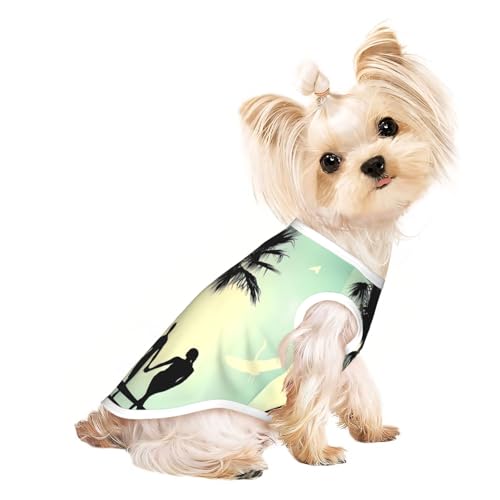 L Pet atmungsaktives ärmelloses T-Shirt – leichtes verheiratetes Paar, das am Strand spazieren geht, Tank-Top-Outfit für kleine und mittelgroße Hunde L Pet atmungsaktives ärmelloses T-Shirt – leichtes verheiratetes Paar, das am Strand spazieren geht, Tank-Top-Outfit für kleine und mittelgroße Hunde von ZHAOUR