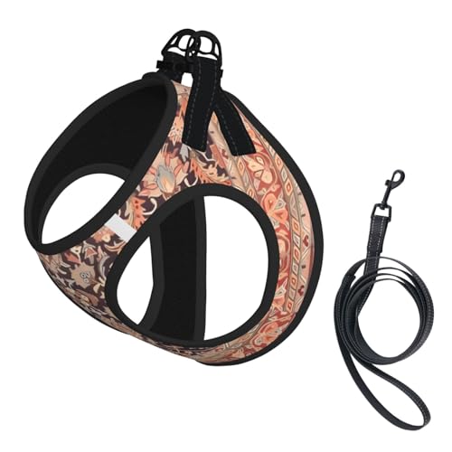 M Leash Hundegeschirr, klein, antiker orientalischer Kunstdruck, Haustier-Leinen-Set, reflektierend, für Outdoor und Spaziergänge mit dem Hund von ZHAOUR