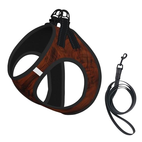 M Leash Hundegeschirr, klein, mit rotem Holzdruck, reflektierend, für Outdoor und Spaziergänge mit dem Hund M Leash Hundegeschirr, klein, mit rotem Holzdruck, reflektierend, für Outdoor und Spaziergänge mit dem Hund von ZHAOUR