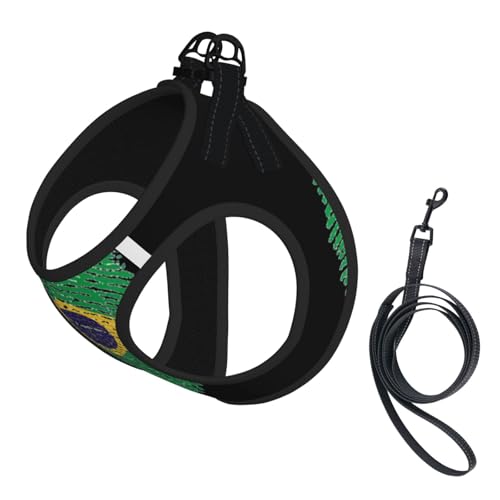 M Leash Hundegeschirr, kleine Größe, Brasilien-Druck, Haustier-Leinen-Set, reflektierend, für Outdoor und Spaziergänge mit dem Hund M Leash Hundegeschirr, kleine Größe, Brasilien-Druck, Haustier-Leinen-Set, reflektierend, für Outdoor und Spaziergänge mit dem Hund von ZHAOUR