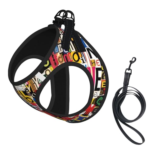 M Leash Hundegeschirr, kleine Größe, Buchstaben- und Zahlenaufdruck, reflektierend, für Outdoor und Spaziergänge mit dem Hund M Leash Hundegeschirr, kleine Größe, Buchstaben- und Zahlenaufdruck, reflektierend, für Outdoor und Spaziergänge mit dem Hund von ZHAOUR