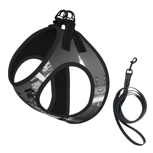 M Leash Hundegeschirr, kleine Größe, New York-Druck, Haustier-Leinen-Set, reflektierend, für Outdoor und Spaziergänge mit dem Hund M Leash Hundegeschirr, kleine Größe, New York-Druck, Haustier-Leinen-Set, reflektierend, für Outdoor und Spaziergänge mit dem Hund von ZHAOUR