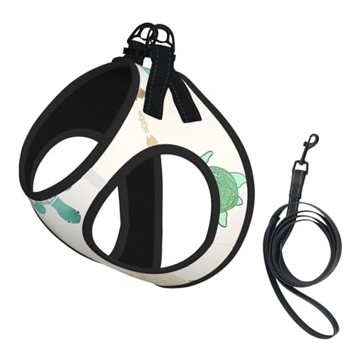 M Leash Hundegeschirr, kleine Größe, Schildkröten-Aufdruck, Haustier-Leinen-Set, reflektierend, für Outdoor und Spaziergänge mit dem Hund M Leash Hundegeschirr, kleine Größe, Schildkröten-Aufdruck, Haustier-Leinen-Set, reflektierend, für Outdoor und Spaziergänge mit dem Hund von ZHAOUR