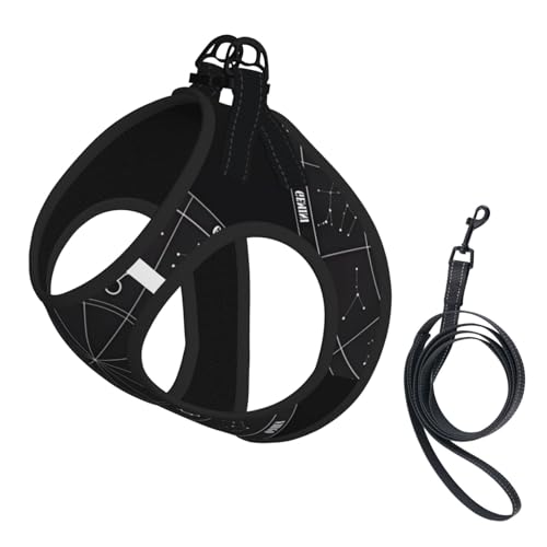 M Leash Hundegeschirr, kleine Größe, Sternzeichen, Weltraumdruck, Haustier-Leinen-Set, reflektierend, für Outdoor und Spaziergänge mit dem Hund M Leash Hundegeschirr, kleine Größe, Sternzeichen, Weltraumdruck, Haustier-Leinen-Set, reflektierend, für Outdoor und Spaziergänge mit dem Hund von ZHAOUR