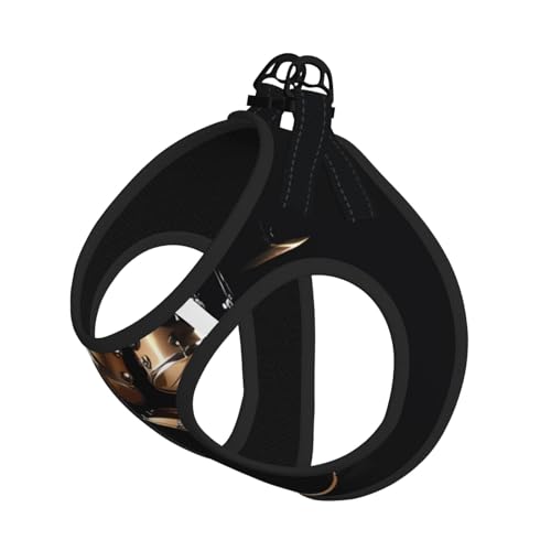 M Leash Hundegeschirr, kleine Größe, cooles Schlagzeug-Set, bedruckt, Haustier-Leinen-Set, reflektierend, für Outdoor und Spaziergänge mit dem Hund von ZHAOUR