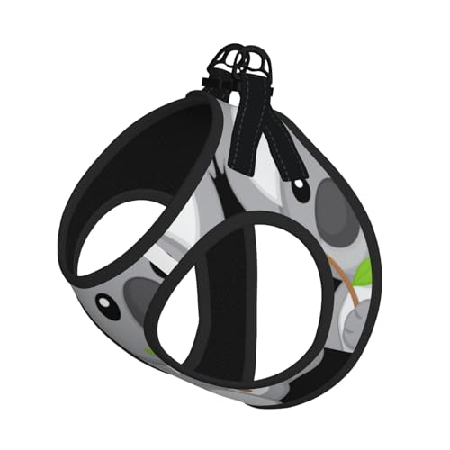 M Leash Hundegeschirr, kleine Größe, grünes Blattkoala-Druck, Haustier-Leinen-Set, reflektierend, für Outdoor und Spaziergänge mit dem Hund von ZHAOUR