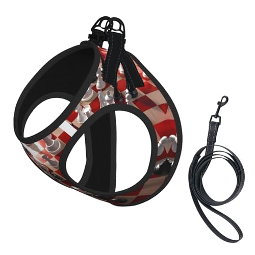 M Leash Hundegeschirr, kleine Größe, internationales Schachmuster, Haustier-Leinen-Set, reflektierend, für Outdoor und Spaziergänge mit dem Hund M Leash Hundegeschirr, kleine Größe, internationales Schachmuster, Haustier-Leinen-Set, reflektierend, für Outdoor und Spaziergänge mit dem Hund von ZHAOUR