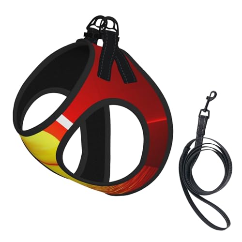 M Leash Hundegeschirr, kleine Größe, roter Sonnenaufgang-Druck, Haustier-Leinen-Set, reflektierend, für Outdoor und Spaziergänge mit dem Hund M Leash Hundegeschirr, kleine Größe, roter Sonnenaufgang-Druck, Haustier-Leinen-Set, reflektierend, für Outdoor und Spaziergänge mit dem Hund von ZHAOUR