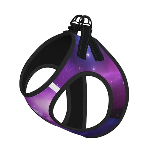 M Leash Hundegeschirr, kleine Größe, violett und blau, Galaxie-Druck, Haustier-Leinen-Set, reflektierend, für Outdoor und Spaziergänge mit dem Hund M Leash Hundegeschirr, kleine Größe, violett und blau, Galaxie-Druck, Haustier-Leinen-Set, reflektierend, für Outdoor und Spaziergänge mit dem Hund von ZHAOUR