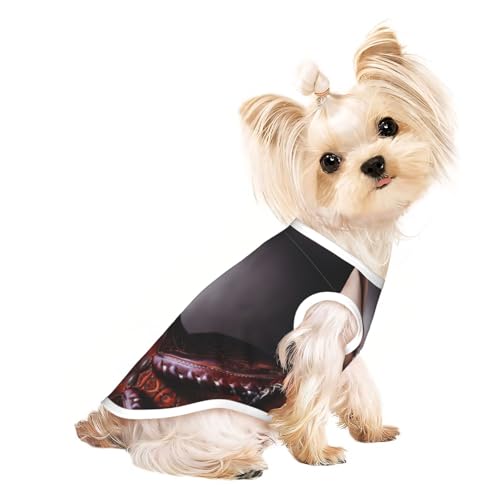 M Pet Atmungsaktives ärmelloses T-Shirt - Leichter Pferdesattel mit Cowboyhut, Wilddruck, Tank-Top-Outfit für kleine und mittelgroße Hunde M Pet Atmungsaktives ärmelloses T-Shirt - Leichter Pferdesattel mit Cowboyhut, Wilddruck, Tank-Top-Outfit für kleine und mittelgroße Hunde von ZHAOUR