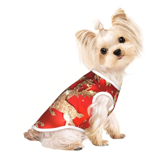 M Pet Atmungsaktives ärmelloses T-Shirt – leichtes T-Shirt mit Aufschrift "Merry Christmas", Tanktop für kleine und mittelgroße Hunde M Pet Atmungsaktives ärmelloses T-Shirt – leichtes T-Shirt mit Aufschrift "Merry Christmas", Tanktop für kleine und mittelgroße Hunde von ZHAOUR