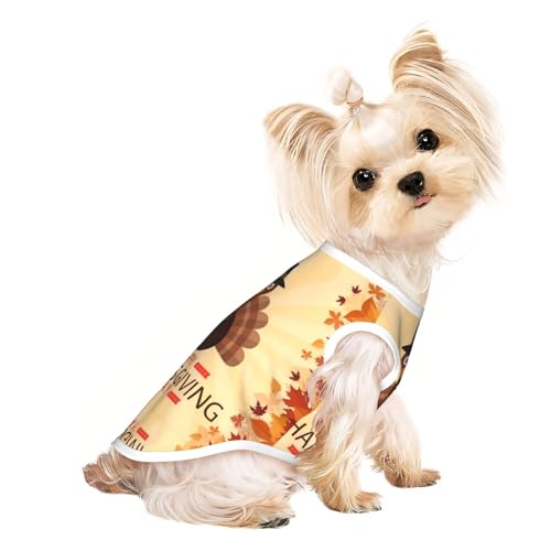 M Pet atmungsaktives ärmelloses T-Shirt – leichtes Ahornblatt-Tanktop für kleine und mittelgroße Hunde, Dunkelbraun M Pet atmungsaktives ärmelloses T-Shirt – leichtes Ahornblatt-Tanktop für kleine und mittelgroße Hunde, Dunkelbraun von ZHAOUR