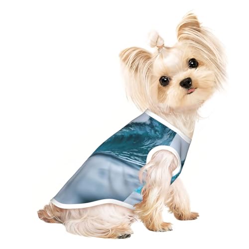 M Pet atmungsaktives ärmelloses T-Shirt – leichtes Ozeangrünes Wellenmuster Tanktop Outfit für kleine und mittelgroße Hunde M Pet atmungsaktives ärmelloses T-Shirt – leichtes Ozeangrünes Wellenmuster Tanktop Outfit für kleine und mittelgroße Hunde von ZHAOUR