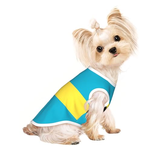 M Pet atmungsaktives ärmelloses T-Shirt – leichtes Tanktop mit Flagge der Bahamas für kleine und mittelgroße Hunde M Pet atmungsaktives ärmelloses T-Shirt – leichtes Tanktop mit Flagge der Bahamas für kleine und mittelgroße Hunde von ZHAOUR