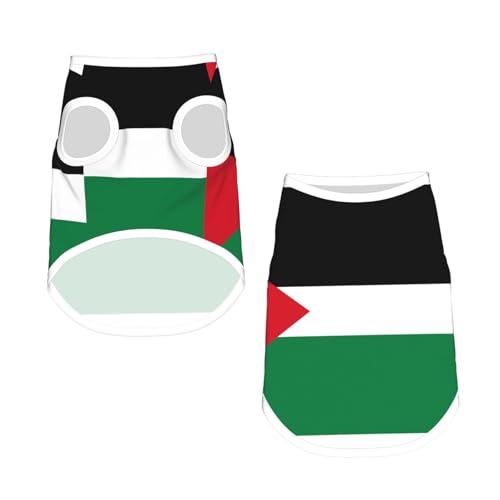 M Pet atmungsaktives ärmelloses T-Shirt – leichtes Tanktop mit Flagge des Staates Palästina, für kleine und mittelgroße Hunde M Pet atmungsaktives ärmelloses T-Shirt – leichtes Tanktop mit Flagge des Staates Palästina, für kleine und mittelgroße Hunde von ZHAOUR