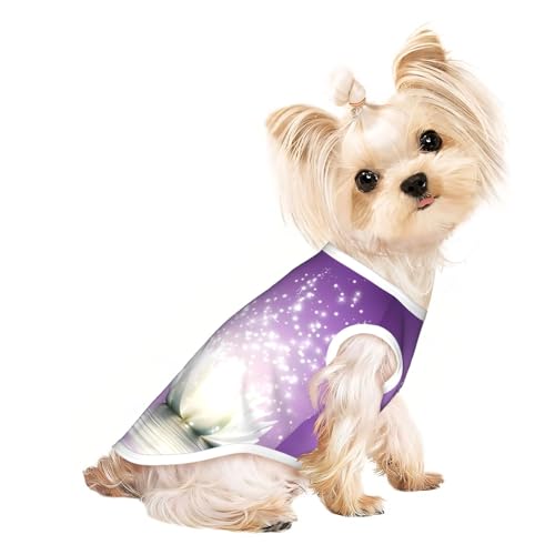 M Pet atmungsaktives ärmelloses T-Shirt – leichtes Tanktop mit Lotusblüte, violettes Muster, für kleine und mittelgroße Hunde M Pet atmungsaktives ärmelloses T-Shirt – leichtes Tanktop mit Lotusblüte, violettes Muster, für kleine und mittelgroße Hunde von ZHAOUR