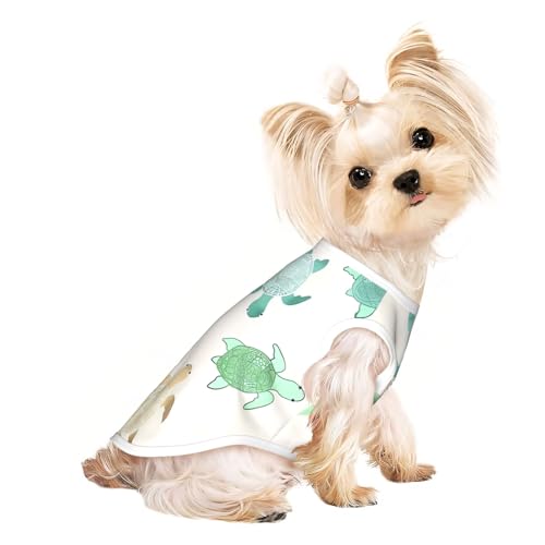M Pet atmungsaktives ärmelloses T-Shirt – leichtes Tanktop mit Schildkröten-Aufdruck für kleine und mittelgroße Hunde M Pet atmungsaktives ärmelloses T-Shirt – leichtes Tanktop mit Schildkröten-Aufdruck für kleine und mittelgroße Hunde von ZHAOUR