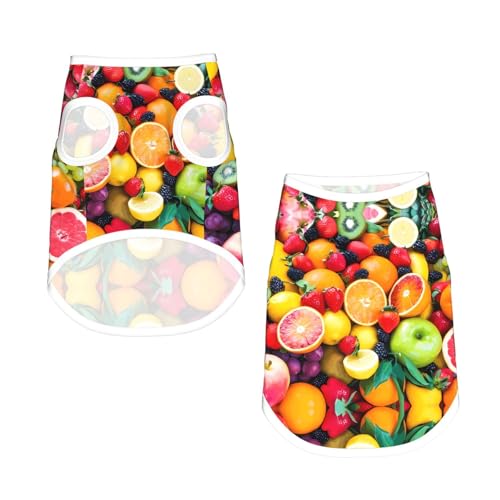 M Pet atmungsaktives ärmelloses T-Shirt – leichtes Tanktop mit frischem Obst-Aufdruck, Outfit für kleine und mittelgroße Hunde M Pet atmungsaktives ärmelloses T-Shirt – leichtes Tanktop mit frischem Obst-Aufdruck, Outfit für kleine und mittelgroße Hunde von ZHAOUR