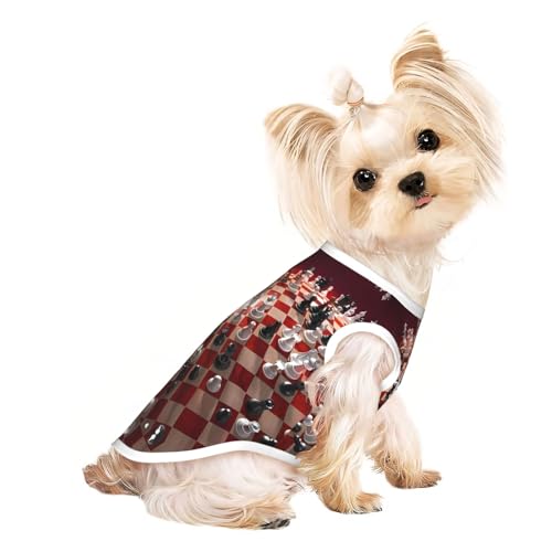 M Pet atmungsaktives ärmelloses T-Shirt – leichtes internationales Schach-Print-Tanktop für kleine und mittelgroße Hunde M Pet atmungsaktives ärmelloses T-Shirt – leichtes internationales Schach-Print-Tanktop für kleine und mittelgroße Hunde von ZHAOUR