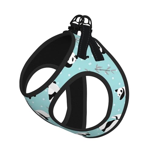 S Leash Hundegeschirr, kleine Größe, Cartoon-Pandabär-Druck, Haustier-Leinen-Set, reflektierend, für Outdoor und Spaziergänge mit dem Hund S Leash Hundegeschirr, kleine Größe, Cartoon-Pandabär-Druck, Haustier-Leinen-Set, reflektierend, für Outdoor und Spaziergänge mit dem Hund von ZHAOUR
