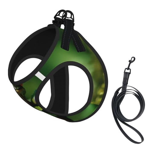 S Leash Hundegeschirr, kleine Größe, Friedensfrosch-Baum-Druck, Haustier-Leinen-Set, reflektierend, für Outdoor und Spaziergänge mit dem Hund S Leash Hundegeschirr, kleine Größe, Friedensfrosch-Baum-Druck, Haustier-Leinen-Set, reflektierend, für Outdoor und Spaziergänge mit dem Hund von ZHAOUR