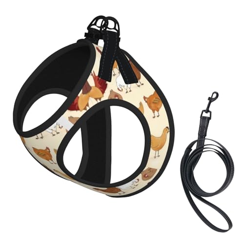 S Leash Hundegeschirr, kleine Größe, mit Hühnerbrut, reflektierend, für draußen und mit dem Hund S Leash Hundegeschirr, kleine Größe, mit Hühnerbrut, reflektierend, für draußen und mit dem Hund von ZHAOUR