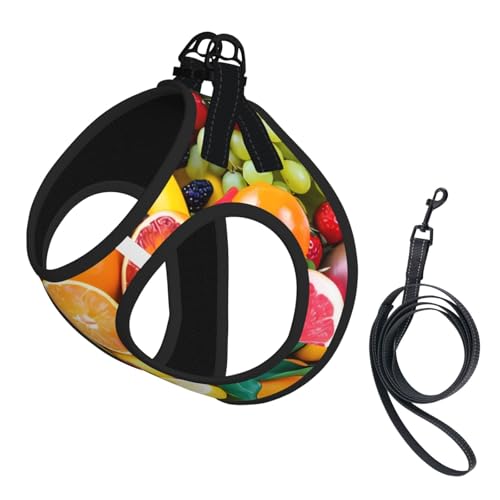 S Leash Hundegeschirr, kleine Größe, mit frischem Obstdruck, reflektierend, für Outdoor und Spaziergänge mit dem Hund S Leash Hundegeschirr, kleine Größe, mit frischem Obstdruck, reflektierend, für Outdoor und Spaziergänge mit dem Hund von ZHAOUR