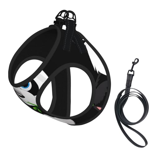 S Leash Hundegeschirr, kleine Größe, niedlicher Panda-Druck, Haustier-Leinen-Set, reflektierend, für Outdoor und Spaziergänge mit dem Hund S Leash Hundegeschirr, kleine Größe, niedlicher Panda-Druck, Haustier-Leinen-Set, reflektierend, für Outdoor und Spaziergänge mit dem Hund von ZHAOUR