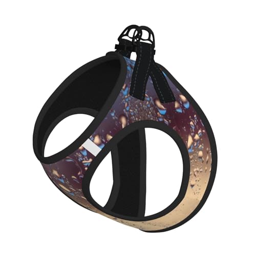 S Leash Hundegeschirr, kleine Regentropfen auf Glasdruck, reflektierend, für draußen und mit dem Hund S Leash Hundegeschirr, kleine Regentropfen auf Glasdruck, reflektierend, für draußen und mit dem Hund von ZHAOUR