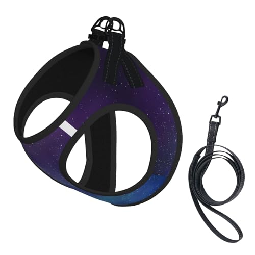 S Leash Hundegeschirr, kleines Universum mit Sternen und Galaxie, interstellarem Druck, reflektierend, für Outdoor und Spaziergänge mit dem Hund S Leash Hundegeschirr, kleines Universum mit Sternen und Galaxie, interstellarem Druck, reflektierend, für Outdoor und Spaziergänge mit dem Hund von ZHAOUR