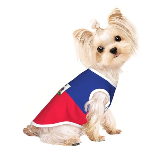 S Pet atmungsaktives ärmelloses T-Shirt – leichtes Tanktop mit haitianischer Flagge, für kleine und mittelgroße Hunde S Pet atmungsaktives ärmelloses T-Shirt – leichtes Tanktop mit haitianischer Flagge, für kleine und mittelgroße Hunde von ZHAOUR