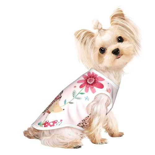 S Pet atmungsaktives ärmelloses T-Shirt – leichtes Tanktop mit schönem Igel-Druck, Outfit für kleine und mittelgroße Hunde S Pet atmungsaktives ärmelloses T-Shirt – leichtes Tanktop mit schönem Igel-Druck, Outfit für kleine und mittelgroße Hunde von ZHAOUR